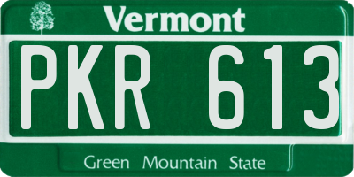 VT license plate PKR613