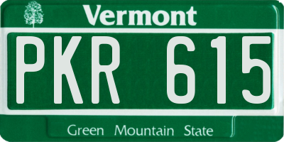 VT license plate PKR615