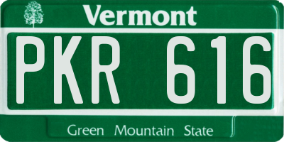 VT license plate PKR616