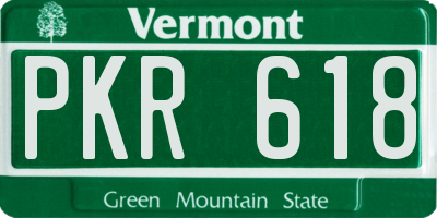 VT license plate PKR618