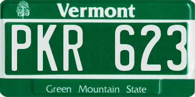 VT license plate PKR623