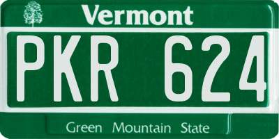 VT license plate PKR624