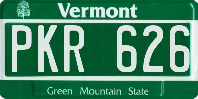 VT license plate PKR626