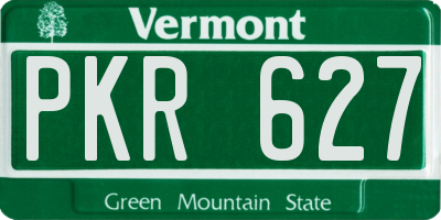 VT license plate PKR627
