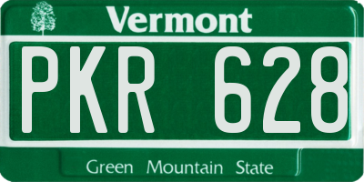 VT license plate PKR628