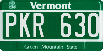 VT license plate PKR630