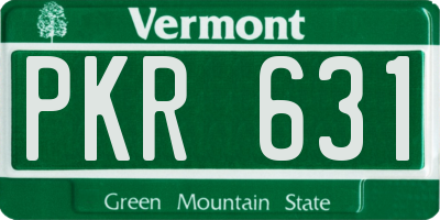 VT license plate PKR631
