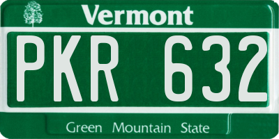 VT license plate PKR632