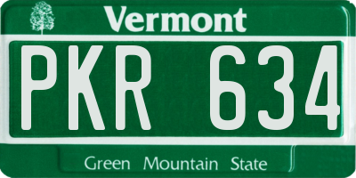 VT license plate PKR634