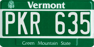 VT license plate PKR635