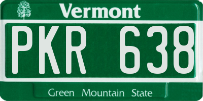 VT license plate PKR638