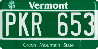 VT license plate PKR653