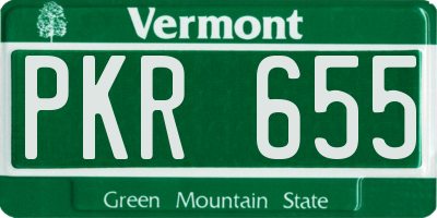 VT license plate PKR655