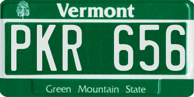 VT license plate PKR656