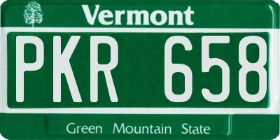 VT license plate PKR658