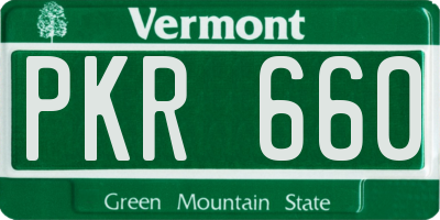 VT license plate PKR660