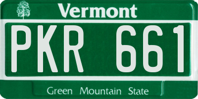 VT license plate PKR661