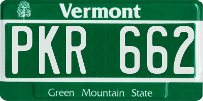 VT license plate PKR662