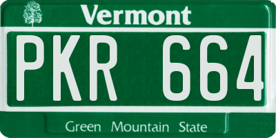 VT license plate PKR664