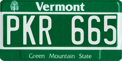 VT license plate PKR665