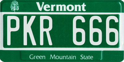 VT license plate PKR666