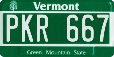 VT license plate PKR667