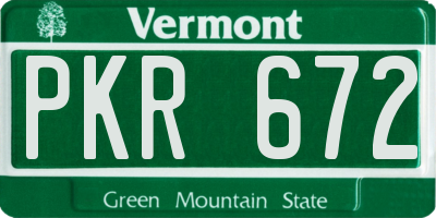 VT license plate PKR672