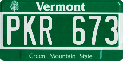 VT license plate PKR673