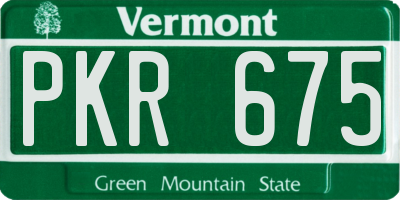 VT license plate PKR675