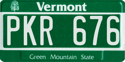 VT license plate PKR676