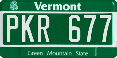 VT license plate PKR677