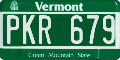 VT license plate PKR679