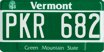 VT license plate PKR682