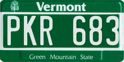 VT license plate PKR683