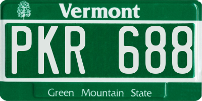 VT license plate PKR688