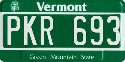 VT license plate PKR693