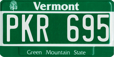 VT license plate PKR695