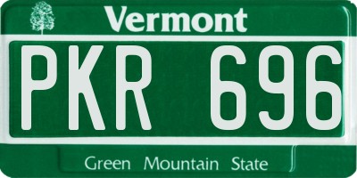 VT license plate PKR696