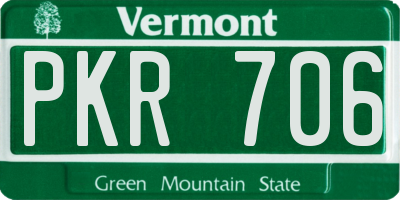 VT license plate PKR706