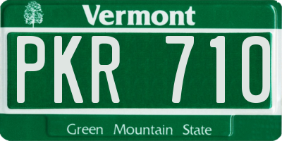 VT license plate PKR710