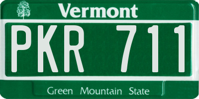 VT license plate PKR711