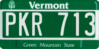 VT license plate PKR713