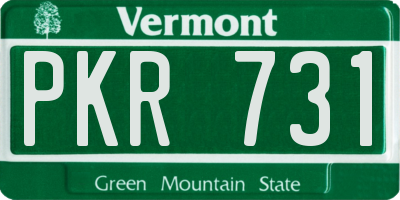 VT license plate PKR731