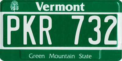 VT license plate PKR732