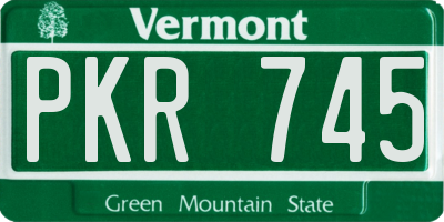 VT license plate PKR745