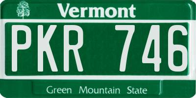 VT license plate PKR746