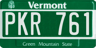 VT license plate PKR761