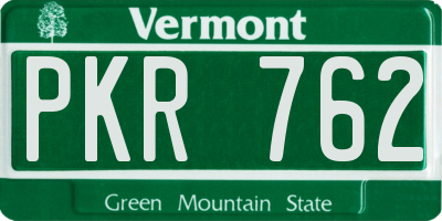 VT license plate PKR762