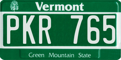 VT license plate PKR765