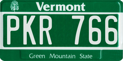 VT license plate PKR766